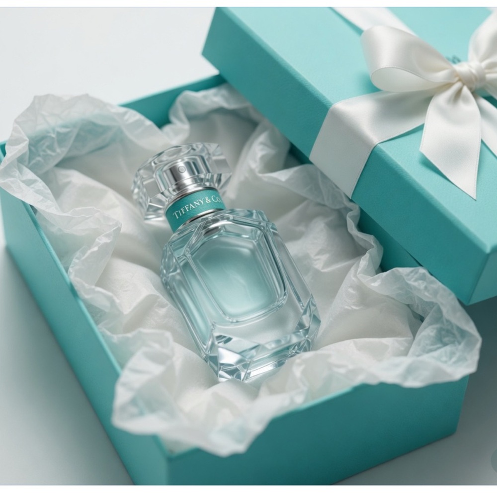 Tiffany & Co. Crystal Blue Perfume Bottle